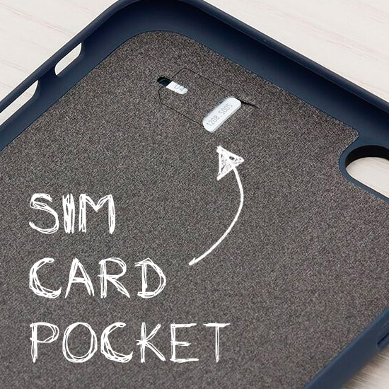 フォンケース1カード内側のSIMカードポケットの写真