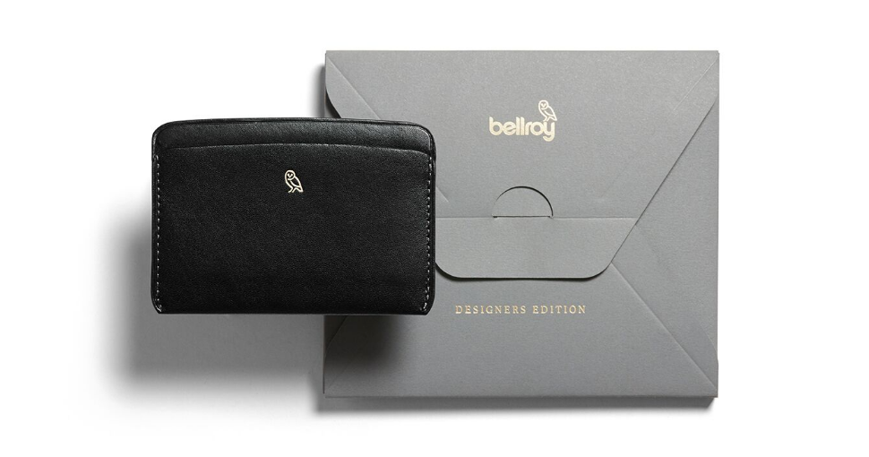 ベルロイ カードスリップ・デザイナーズエディション　ブラックと、オリジナルパッケージの写真