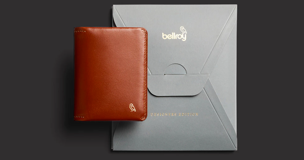 ベルロイ スリムスリーブ デザイナーズエディション　バーントシエナの正面画像とオリジナルパッケージ