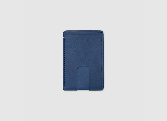 Anson Calder Card Wallet with Cash Pocket Cobalt